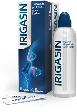 Irigasin – płyn do płukania nosa i zatok.